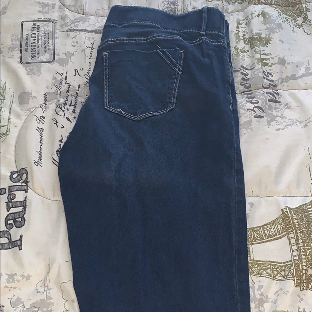 Blue jean straight leg jeans. Size 16 Apt 9